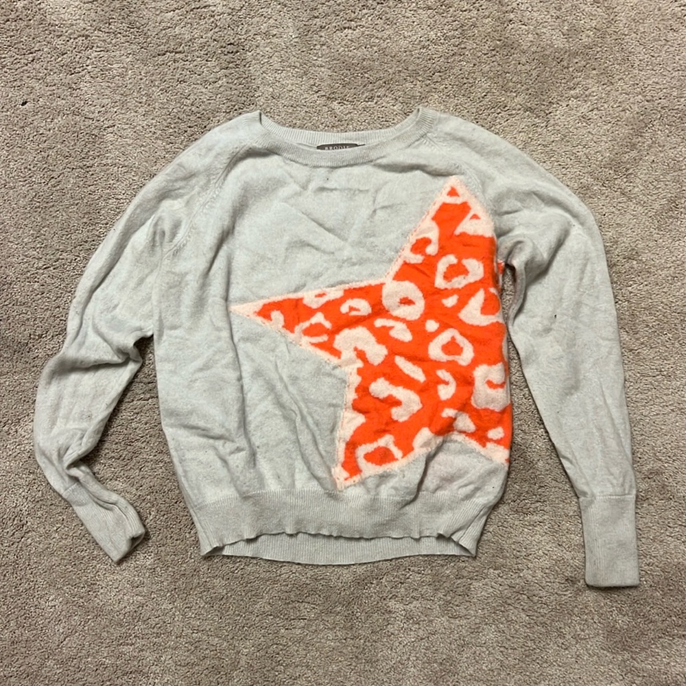 Brodie Cashmere Star Cheetah Sweater